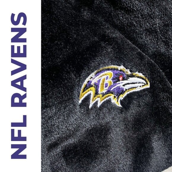 NFL BALTIMORE RAVENS Silk Touch Fleece Knee Length Belted Bath Robe, Large - Picture 5 of 10